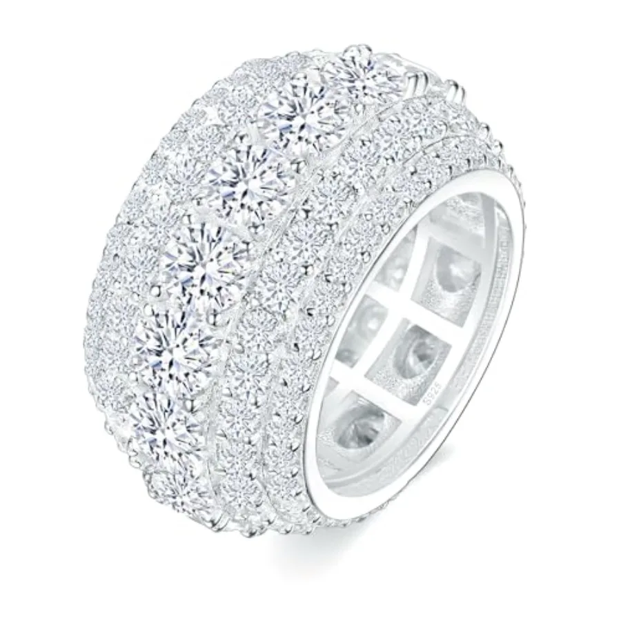 12CT 5 Row Unisex Moissanite Eternity Band Ring Runs 1/2 Size Small - Size Up Half a Size D Color VVS1 Iced Out Hip Hop Ring 18
12CT 5 Row Unisex Moissanite Eternity Band Ring Runs 1/2 Size Small - Size Up Half a Size D Color VVS1 Iced Out Hip Hop Ring 18