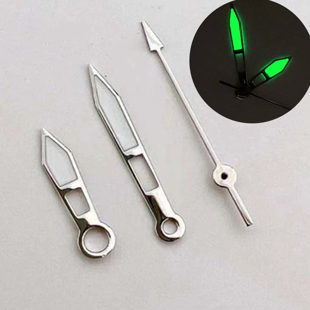 NH35 Hands Green Luminous Watch Hands Accessories for NH35/NH36/4R/7S Movement Polished Silver Pointers 8mm 12mm 12mm Needles
NH35 Hands Green Luminous Watch Hands Accessories for NH35/NH36/4R/7S Movement Polished Silver Pointers 8mm 12mm 12mm Needles