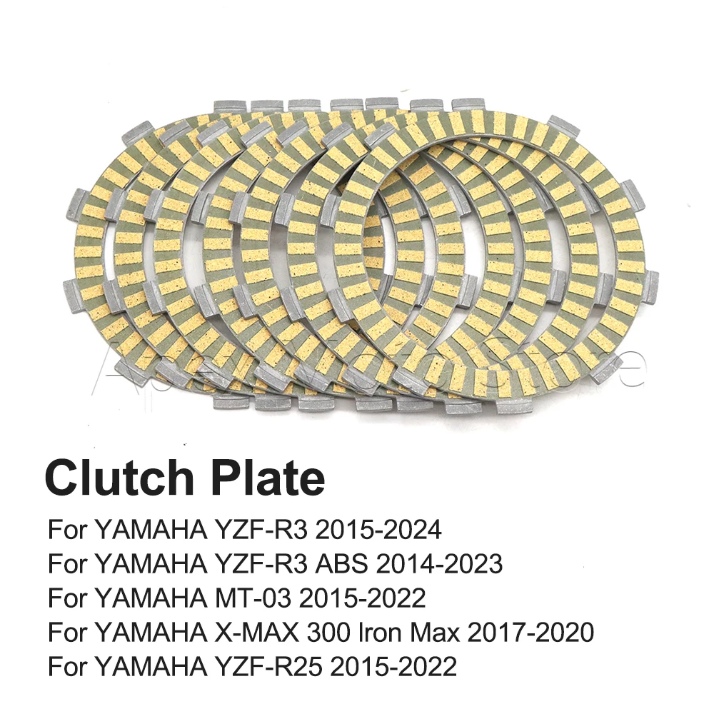 For YAMAHA MT 03 YZF R3 YZF-R25 YZF-R3 MT-03 X-MAX 300 lron Max 2015-2024 Motorcycle Clutch Plate Friction Disc Kits Accessories
For YAMAHA MT 03 YZF R3 YZF-R25 YZF-R3 MT-03 X-MAX 300 lron Max 2015-2024 Motorcycle Clutch Plate Friction Disc Kits Accessories