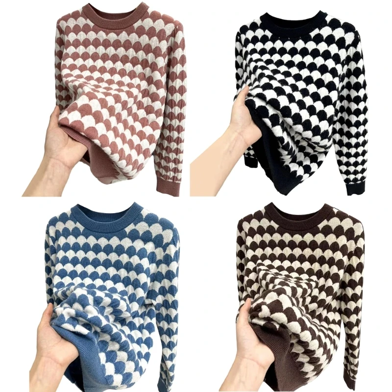 Women’s Neck Knitted Sweater Jacquard Long Sleeve Pullover Jumper Tops Casual Loose Oversized Sweater Tops Gifts Dropship
Women’s Neck Knitted Sweater Jacquard Long Sleeve Pullover Jumper Tops Casual Loose Oversized Sweater Tops Gifts Dropship