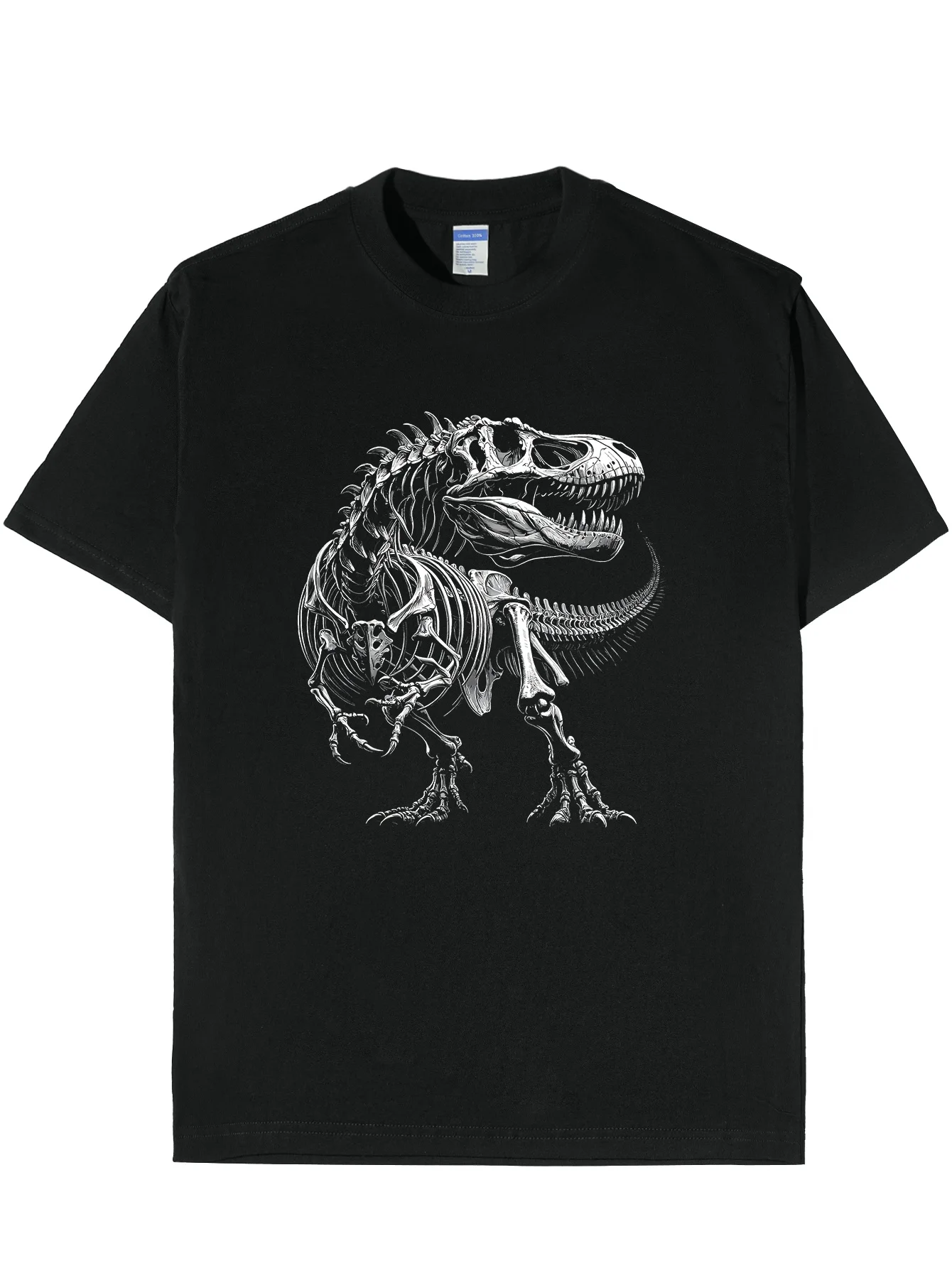 Мужская черная хлопковая повседневная рубашка с короткими рукавами и рисунком скелета T-Rex, одежда для палеонтологии
Мужская черная хлопковая повседневная рубашка с короткими рукавами и рисунком скелета T-Rex, одежда для палеонтологии