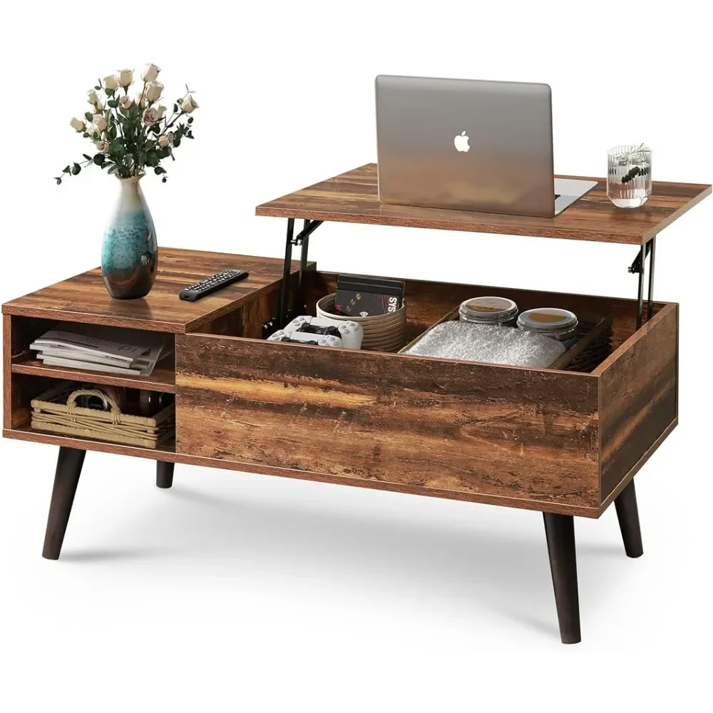 Lift Tabletop Dining Table for Home Living Room Wood Lift Top Coffee Table With Hidden Compartment and Adjustable Storage Shelf
Lift Tabletop Dining Table for Home Living Room Wood Lift Top Coffee Table With Hidden Compartment and Adjustable Storage Shelf