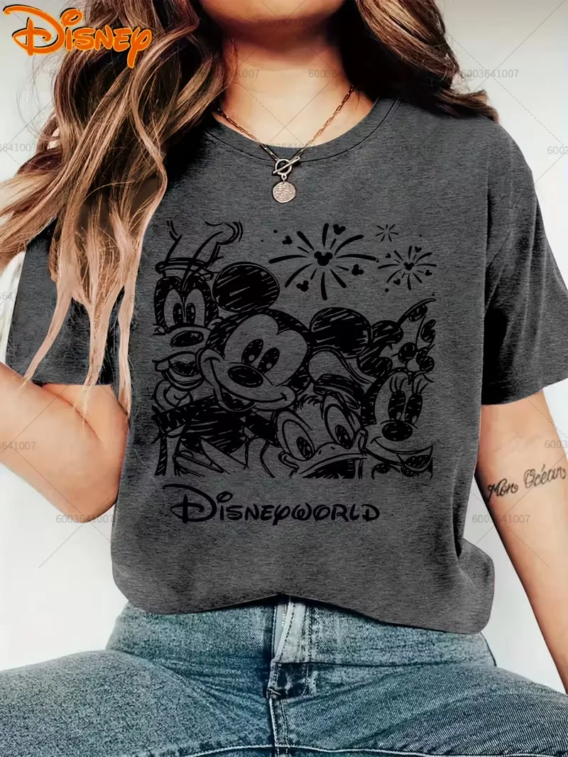 Винтажная хлопковая футболка Disney с Микки Маусом и Минни Дональдом Даком, женские и мужские хлопковые футболки унисекс с короткими рукавами, большие повседневные топы для пар
Винтажная хлопковая футболка Disney с Микки Маусом и Минни Дональдом Даком, женские и мужские хлопковые футболки унисекс с короткими рукавами, большие повседневные топы для пар