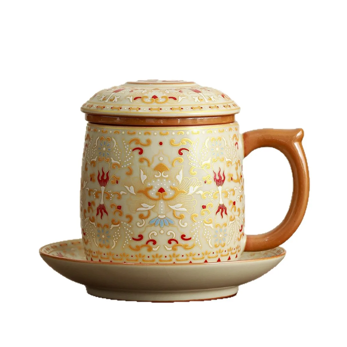 Cx tea separation teacup office with lid personal special cup water cup
Cx tea separation teacup office with lid personal special cup water cup