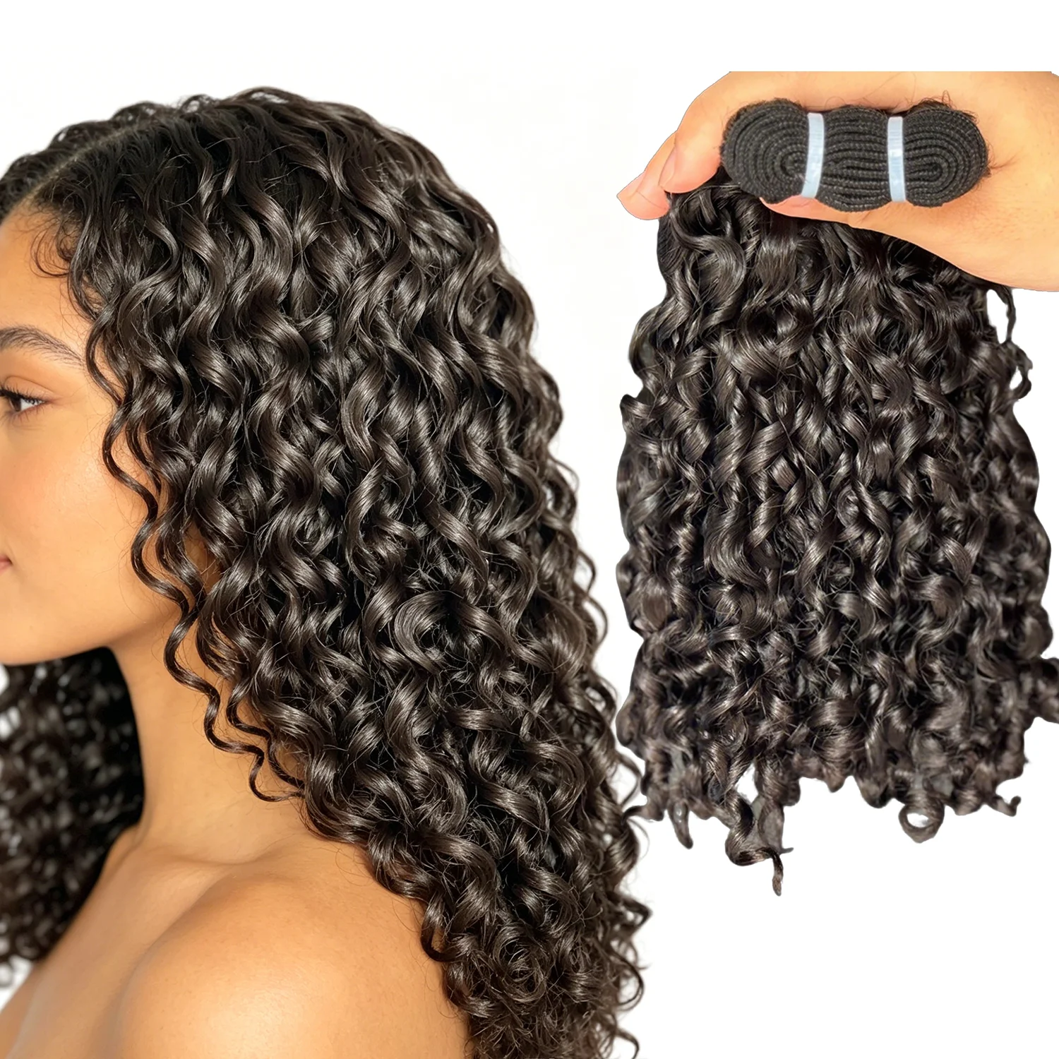 Double Drawn Pixie Curly Vietnamese Human Hair Weft Extensions Natural Black Hair Bundles
Double Drawn Pixie Curly Vietnamese Human Hair Weft Extensions Natural Black Hair Bundles