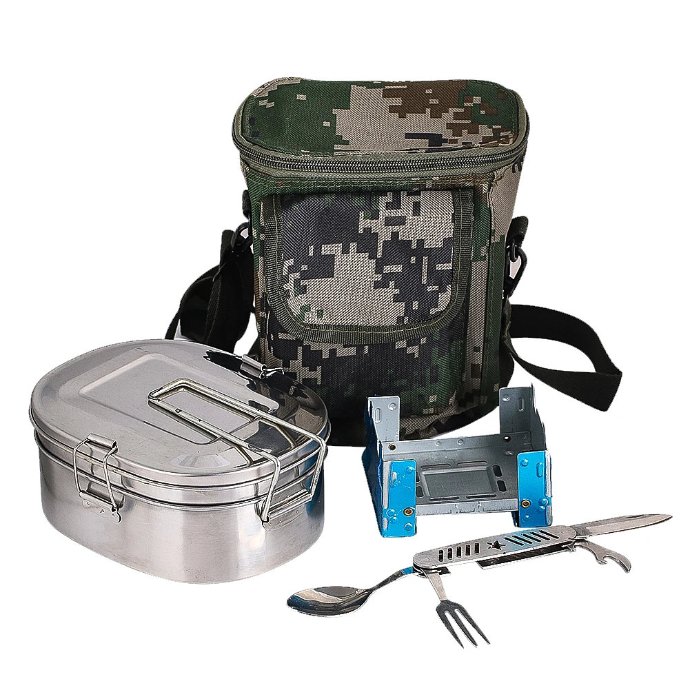 PRC10 Military Mess Kit Outdoor Soldier Field Lunch Box Set Stainless Steel Hiking Survival Portable Tactical Tableware Gear
PRC10 Military Mess Kit Outdoor Soldier Field Lunch Box Set Stainless Steel Hiking Survival Portable Tactical Tableware Gear