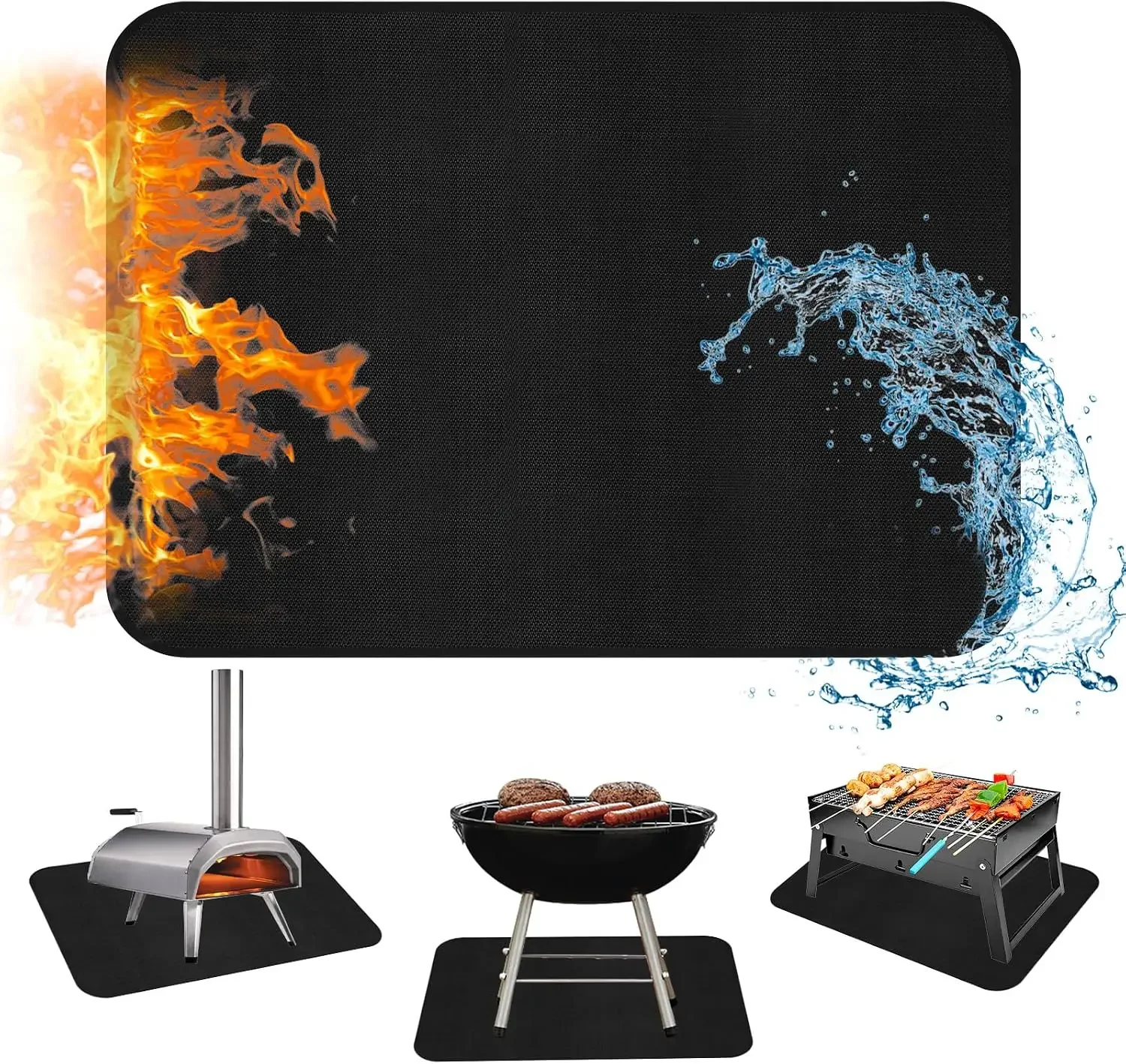 Heat Resistant Grill Mats 24x31 inch Fireproof for BBQ Tabletop Gas Charcoal Pizza Oven
Heat Resistant Grill Mats 24x31 inch Fireproof for BBQ Tabletop Gas Charcoal Pizza Oven