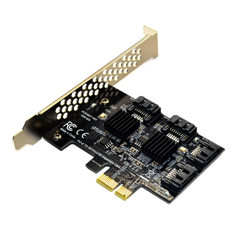 Переходная карта PCI-E на SATA 3,0, 4-портовая Плата расширения SATA3.0, адаптер расширения жесткого диска для жесткого диска IPFS
Переходная карта PCI-E на SATA 3,0, 4-портовая Плата расширения SATA3.0, адаптер расширения жесткого диска для жесткого диска IPFS