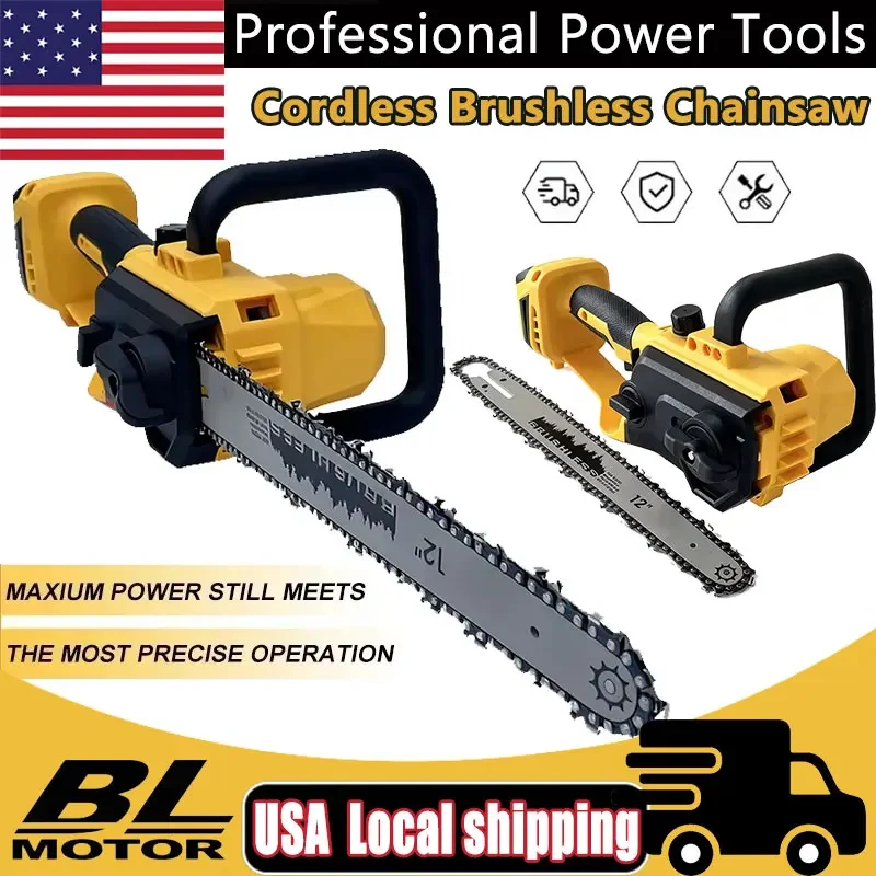 Fit Dewalt 12 Inch Cordless Brushless Chainsaw Power Chain Saw Electric Saw Woodworking Cutting Power Tool For 18V Battery
Fit Dewalt 12 Inch Cordless Brushless Chainsaw Power Chain Saw Electric Saw Woodworking Cutting Power Tool For 18V Battery