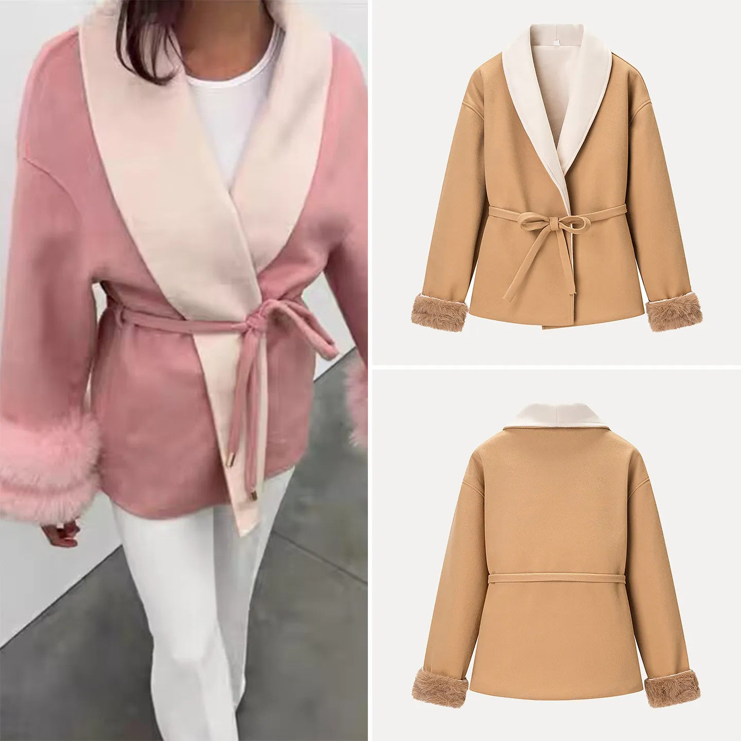Новая женская шерстяная куртка-пальто 2025 года, зимняя, в стиле ретро, приталенная, двухцветная, для женщин, верхняя одежда, свободного кроя, модель Z
Новая женская шерстяная куртка-пальто 2025 года, зимняя, в стиле ретро, приталенная, двухцветная, для женщин, верхняя одежда, свободного кроя, модель Z