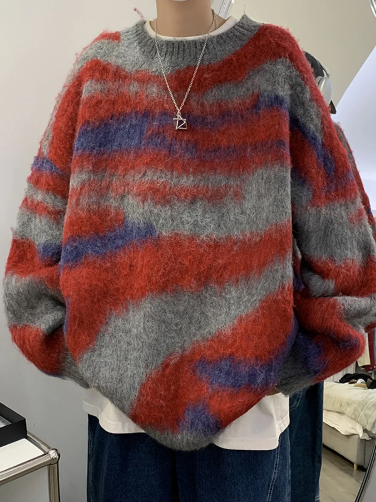 Винтажный вязаный свитер унисекс в американском ретро-стиле, свободного кроя, с длинными рукавами, осенне-зимний, модный бренд
Винтажный вязаный свитер унисекс в американском ретро-стиле, свободного кроя, с длинными рукавами, осенне-зимний, модный бренд