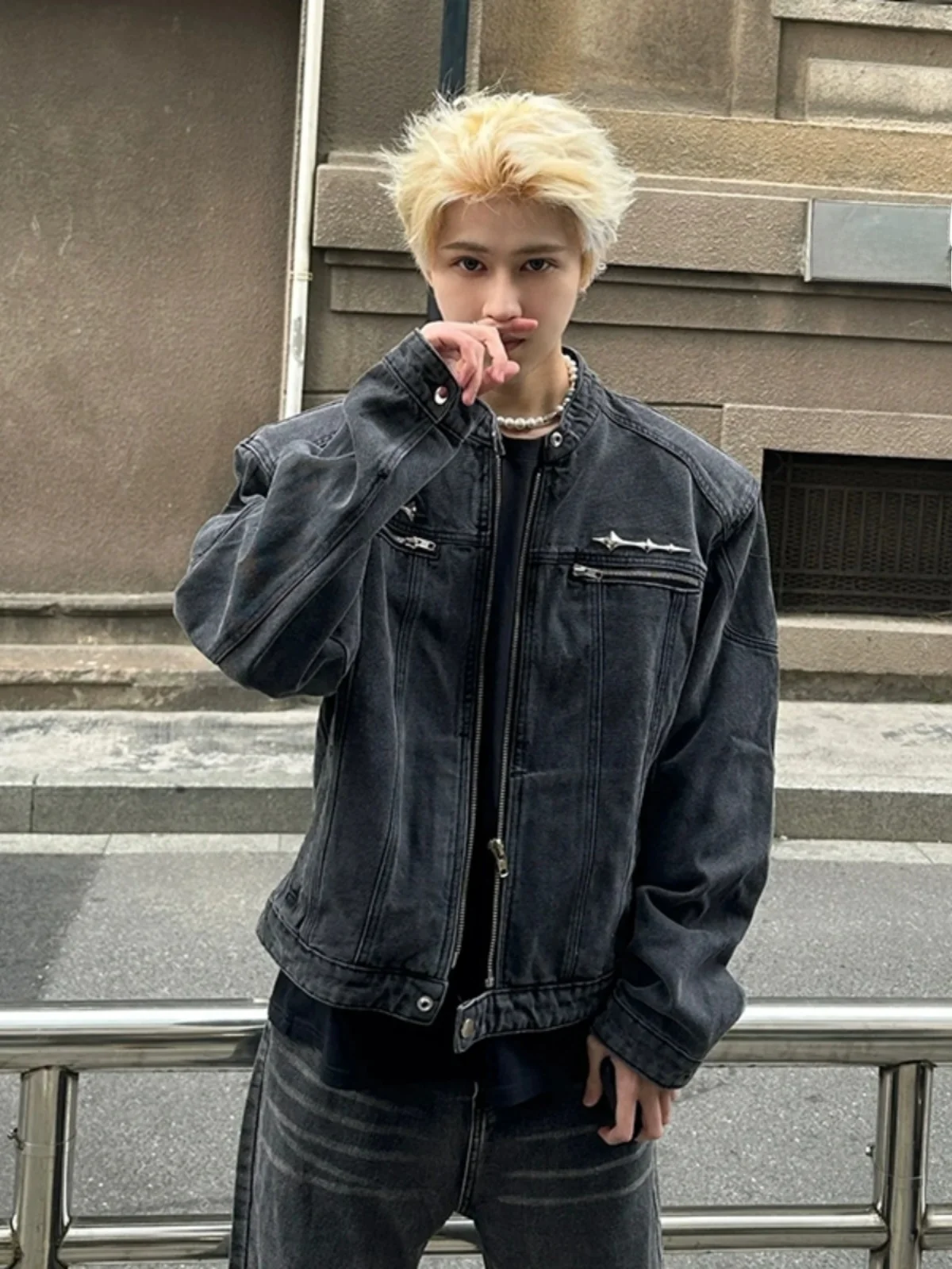 Bla ort Men's Denim Jaet Spring Autumn Deconstructed Design Cool Motorcycle Sle American High Street Workwear Coat
Bla ort Men's Denim Jaet Spring Autumn Deconstructed Design Cool Motorcycle Sle American High Street Workwear Coat