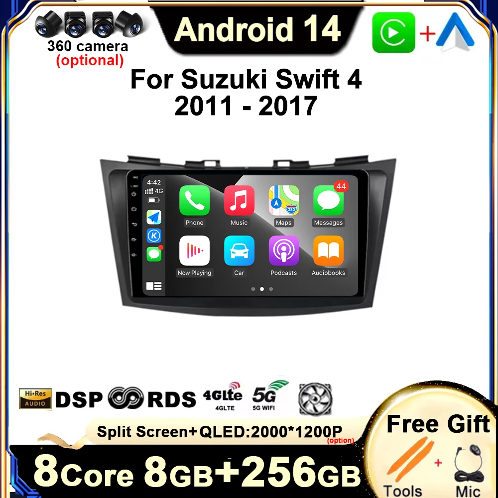 QLED Screen Android 14 4G DSP Stereo For Suzuki Swift 4 2011 2012 2013 2014 2017 Car AUTO Player GPS Navigation WIFI Tools BT
QLED Screen Android 14 4G DSP Stereo For Suzuki Swift 4 2011 2012 2013 2014 2017 Car AUTO Player GPS Navigation WIFI Tools BT