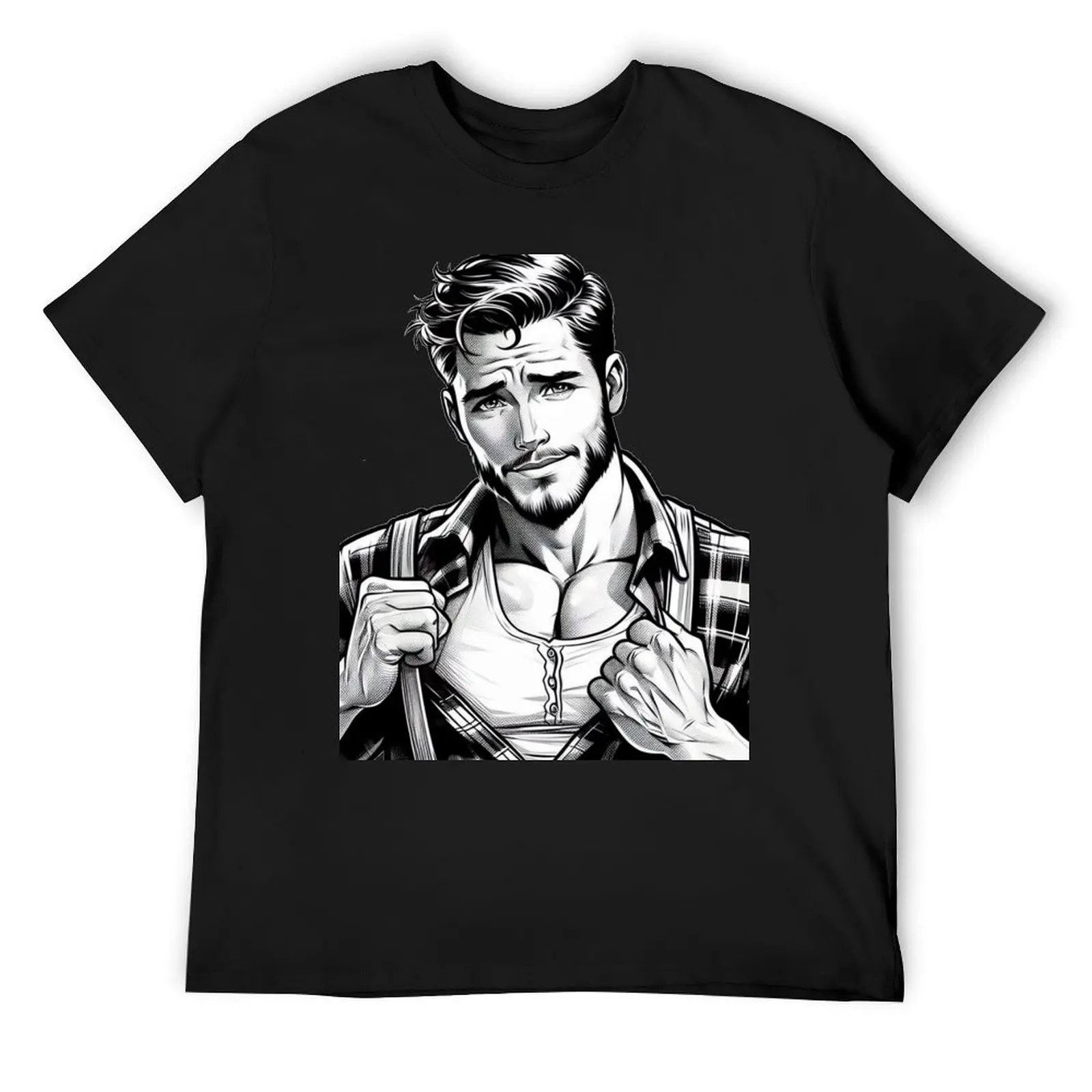 Gay Lumberjack Muscle Hunk Tom of Finland Tribute LGBTQ Gay Pride Color-In Graphic Design T-Shirt
Gay Lumberjack Muscle Hunk Tom of Finland Tribute LGBTQ Gay Pride Color-In Graphic Design T-Shirt