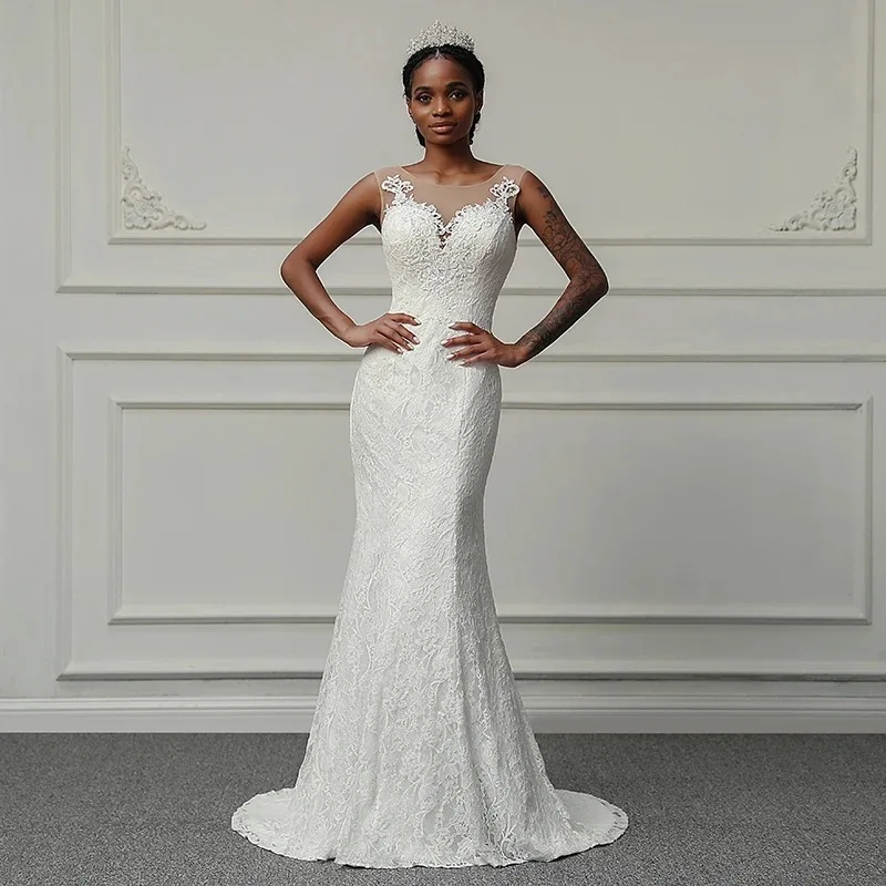 Customized Mermaid Women Wedding Dresses Lace Bridal Gowns Formal Occasion Vestido De Noiva
Customized Mermaid Women Wedding Dresses Lace Bridal Gowns Formal Occasion Vestido De Noiva