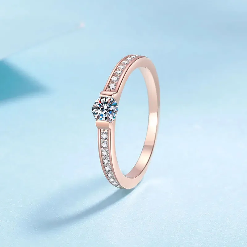Brilliant Rose Gold Women Rings, 0.3 CT Moissanite Diamond Daily Wedding Band Simple Style Gift For Girlfriend Fine Jewelry
Brilliant Rose Gold Women Rings, 0.3 CT Moissanite Diamond Daily Wedding Band Simple Style Gift For Girlfriend Fine Jewelry