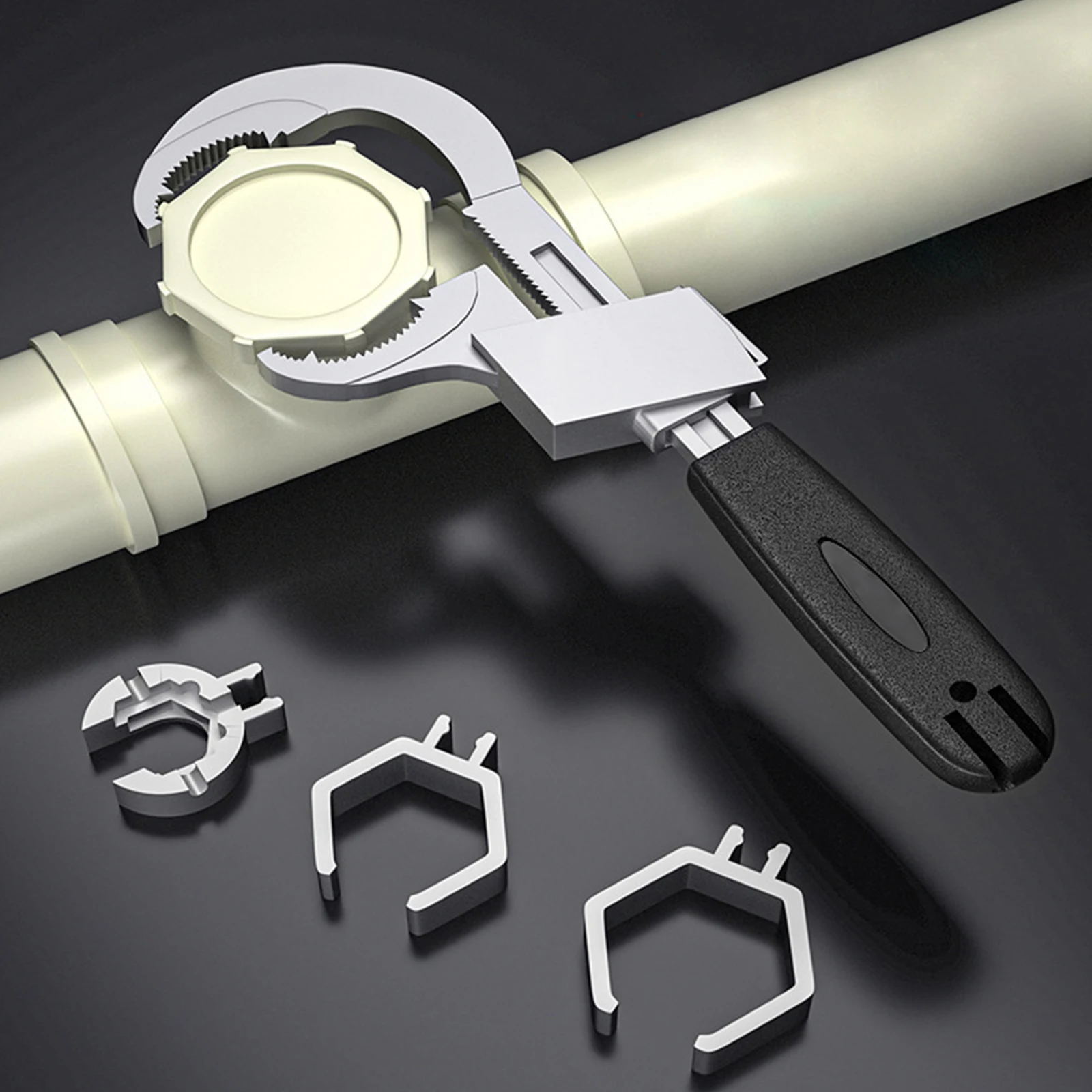 Large Opening Multifunctional Bathroom Wrench Aluminum Alloy Sink Wrench Household Faucet Toilet Downpipe Adjustable Wrench
Large Opening Multifunctional Bathroom Wrench Aluminum Alloy Sink Wrench Household Faucet Toilet Downpipe Adjustable Wrench