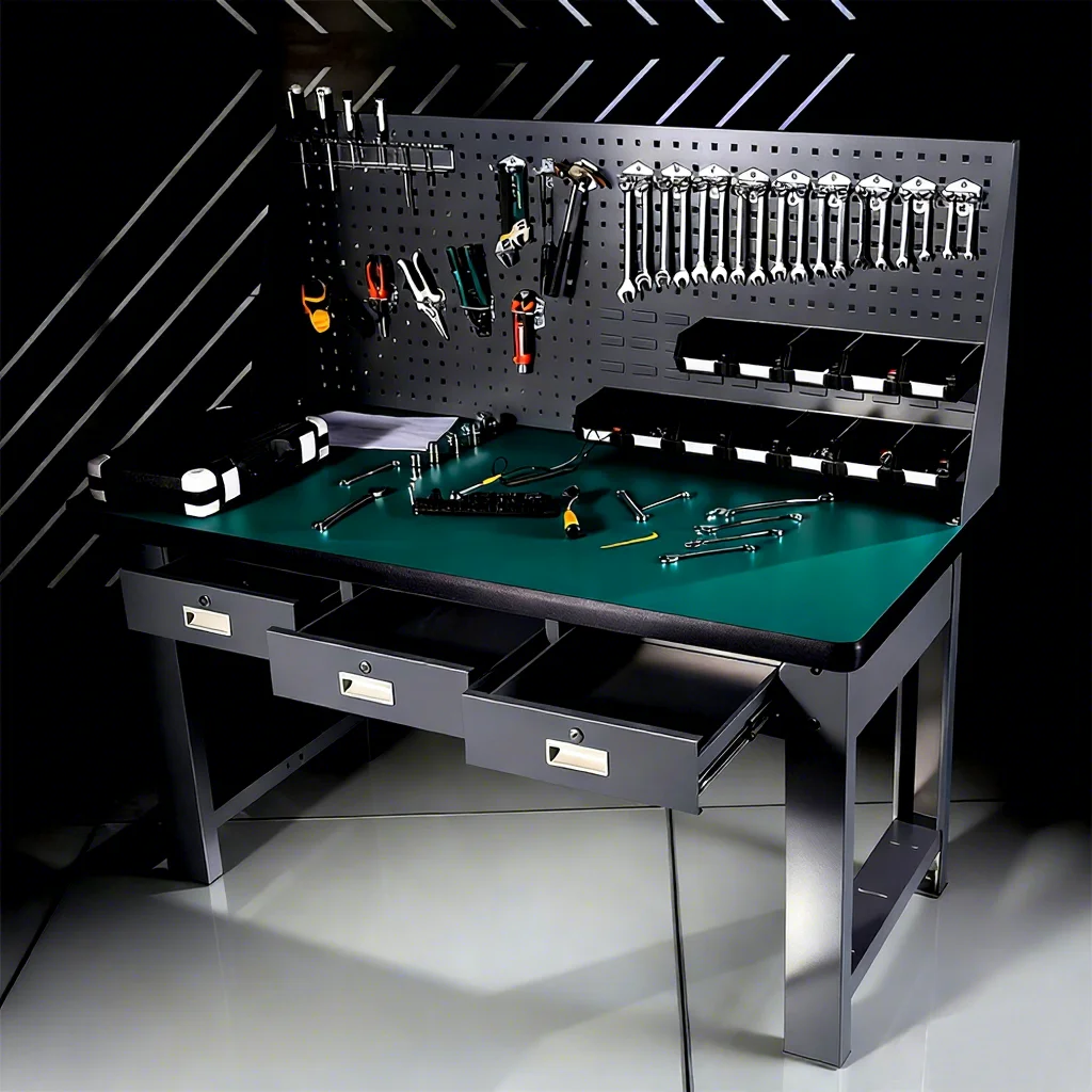 Customized Heavy Duty Drawer Workbench Industrial Anti-static Cold Rolled Steel Worktable for Garage Workshop Tool Storage Pro
Customized Heavy Duty Drawer Workbench Industrial Anti-static Cold Rolled Steel Worktable for Garage Workshop Tool Storage Pro