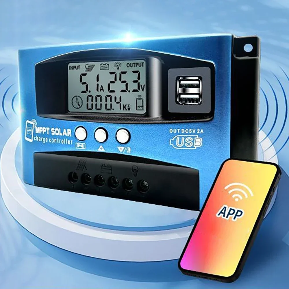 bluetooth App Control MPPT Solar System Controller 100A 12V/24V/36V/48V/60V Solar Panel Charging Regulator LCD Display
bluetooth App Control MPPT Solar System Controller 100A 12V/24V/36V/48V/60V Solar Panel Charging Regulator LCD Display