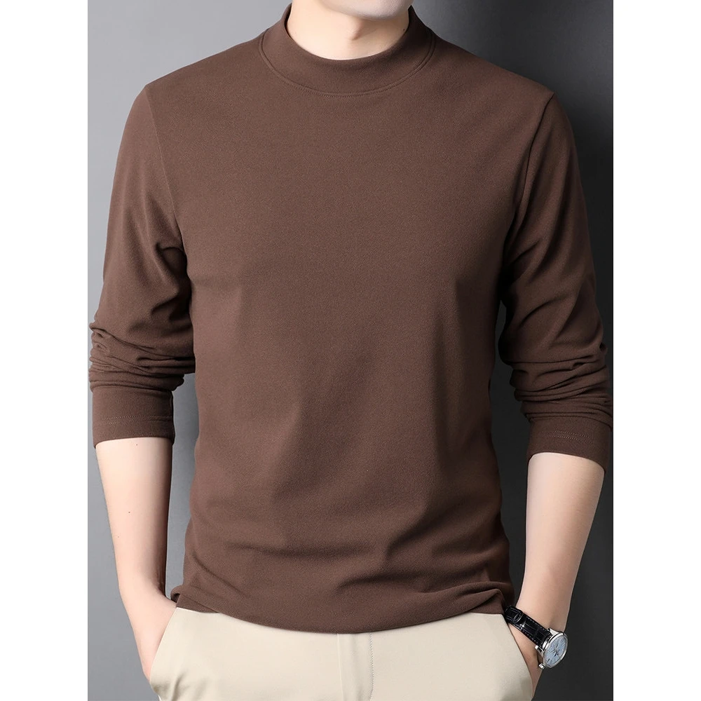 Мужская термофутболка с высоким воротником, двусторонняя, с флисовой подкладкой, для ношения под одеждой, осенняя одежда, модная городская модель
Мужская термофутболка с высоким воротником, двусторонняя, с флисовой подкладкой, для ношения под одеждой, осенняя одежда, модная городская модель