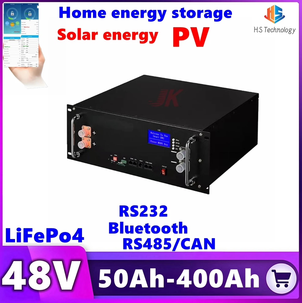 HS 51.2V 10KWh Solar Battery 48v 200AH LiFePO4 100AH 250AH 300Ah 400Ah RS485/RS232/CAN 6000+Cycle,for PV Home energy storage
HS 51.2V 10KWh Solar Battery 48v 200AH LiFePO4 100AH 250AH 300Ah 400Ah RS485/RS232/CAN 6000+Cycle,for PV Home energy storage
