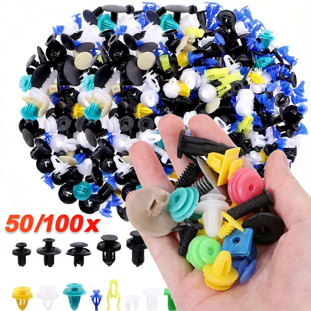 50/100pcs Car Expansion Screw Buckle Kit Universal Auto Bumper Fender Fastener Bolt Nut Clips Random Mixing Car Accessories
50/100pcs Car Expansion Screw Buckle Kit Universal Auto Bumper Fender Fastener Bolt Nut Clips Random Mixing Car Accessories