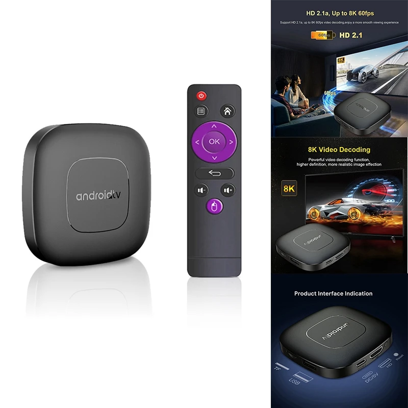 Android 13 Smart TV Box Allwinner H313 Dual 2,4G + 5G Bluetooth 5,0 8K UHD Stream Media Player с дистанционным управлением 2G + 8G
Android 13 Smart TV Box Allwinner H313 Dual 2,4G + 5G Bluetooth 5,0 8K UHD Stream Media Player с дистанционным управлением 2G + 8G