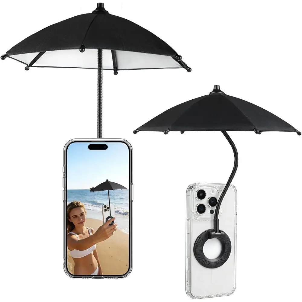Magnetic Portable Umbrella with 2026 Sun Shade Upgrade | Compact Universal Phone Stand for Android, Kindle (Black)
Magnetic Portable Umbrella with 2026 Sun Shade Upgrade | Compact Universal Phone Stand for Android, Kindle (Black)