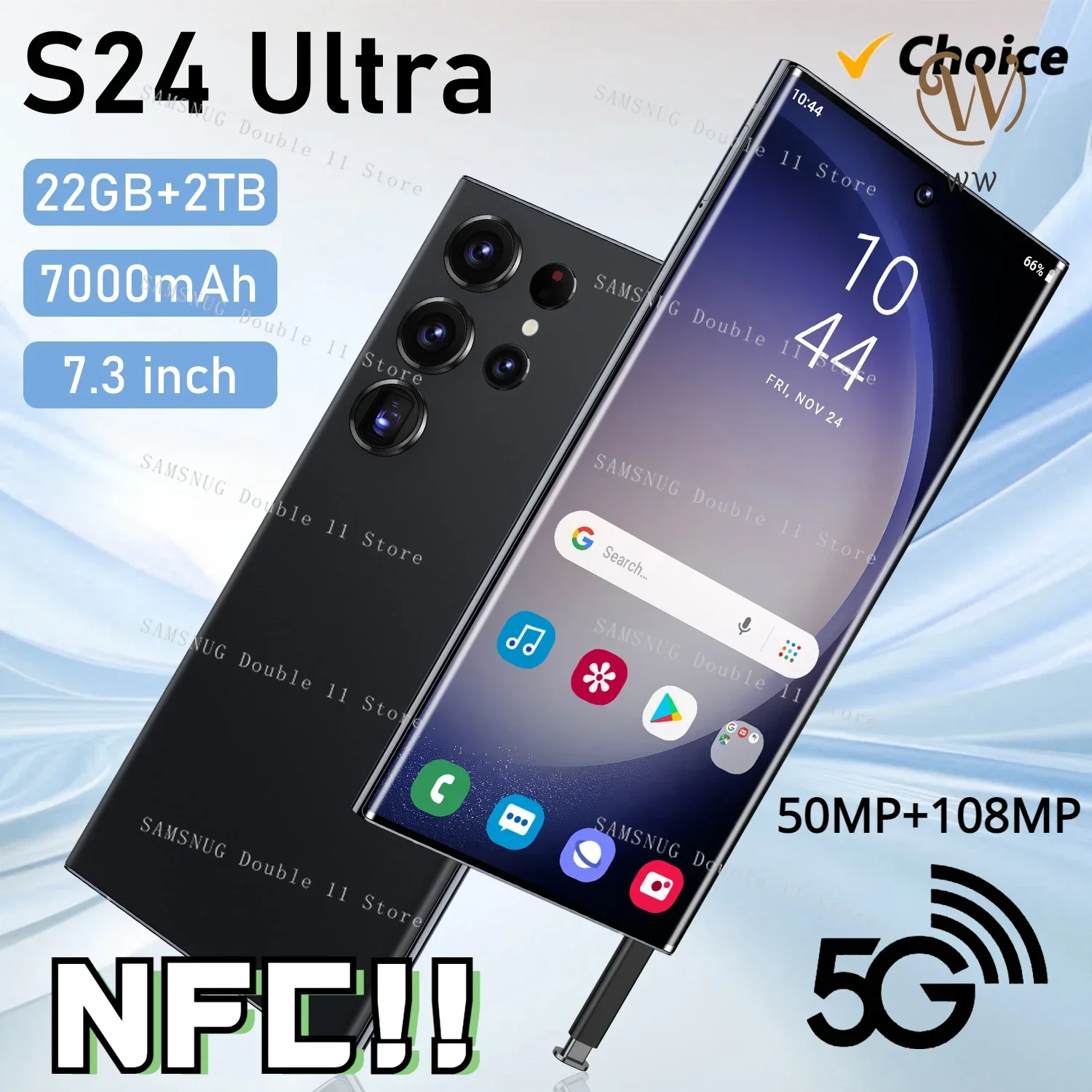 Новинка, оригинальный флагманский смартфон S24 Ultra, 7,3 дюйма, 22 ГБ + искусственная кожа, Android 14, сканер отпечатка пальца, 7000 мАч, 50 Мп + МП
Новинка, оригинальный флагманский смартфон S24 Ultra, 7,3 дюйма, 22 ГБ + искусственная кожа, Android 14, сканер отпечатка пальца, 7000 мАч, 50 Мп + МП