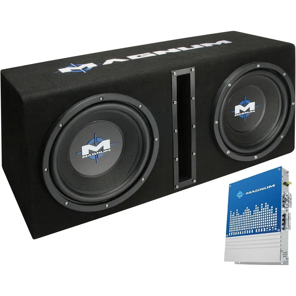 Magnum MB210SP 10-Inch 400W RMS Dual Loaded Subwooer Sub Box System Package
Magnum MB210SP 10-Inch 400W RMS Dual Loaded Subwooer Sub Box System Package