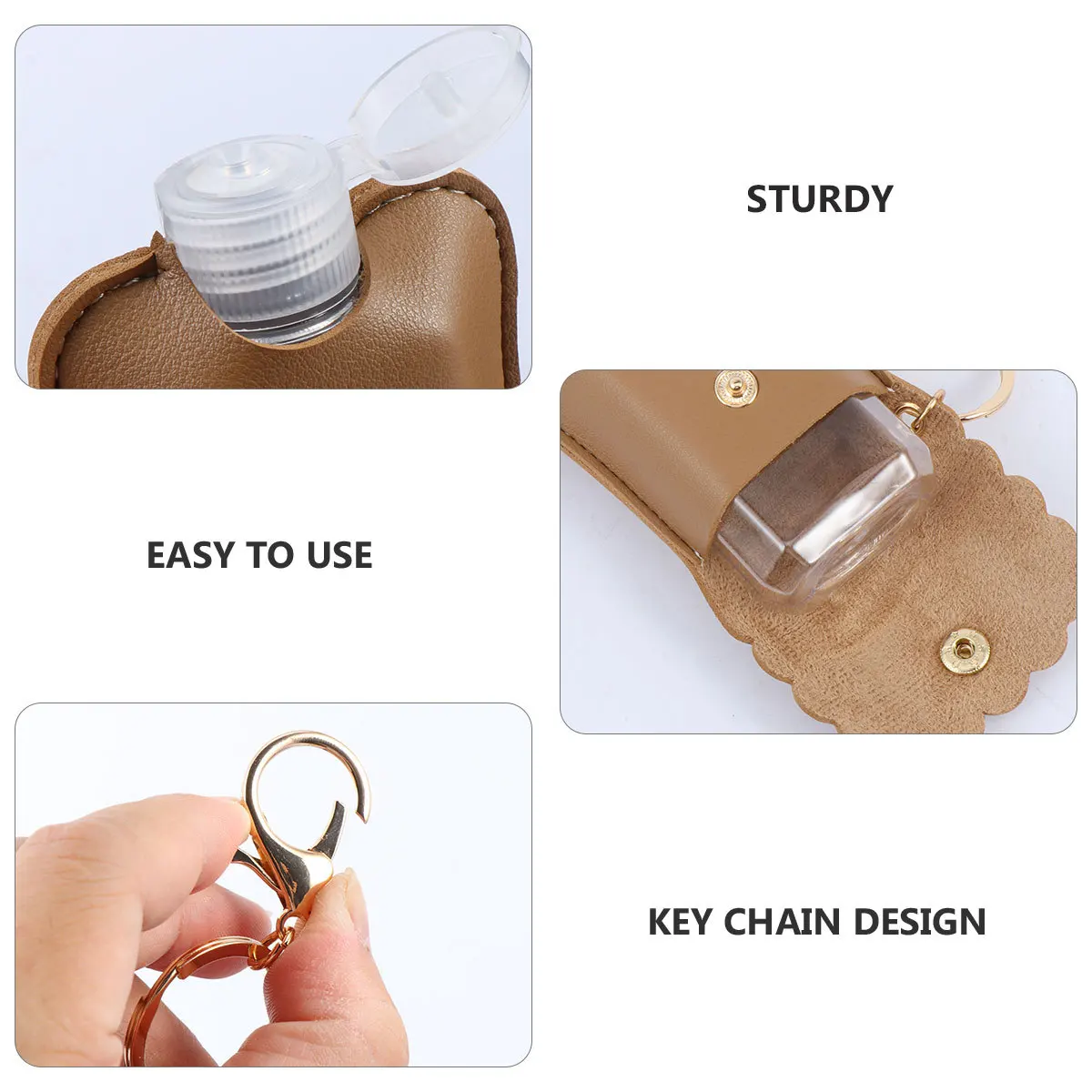 1Pcs Bottle Keychain Cover Portable Protective Case Durable PU Plastic Metal Travel Hand Gel Holder Lightweight
1Pcs Bottle Keychain Cover Portable Protective Case Durable PU Plastic Metal Travel Hand Gel Holder Lightweight