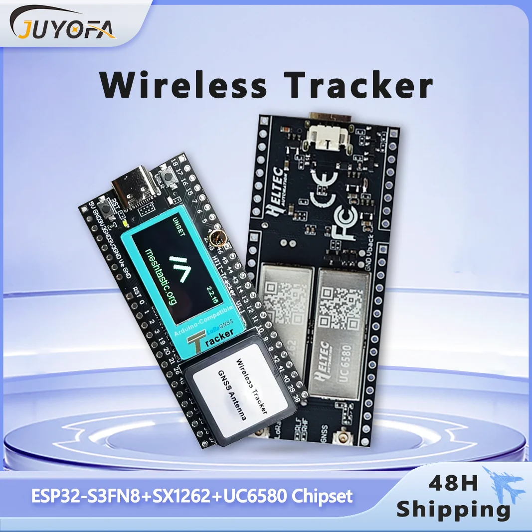 Meshtastic Heltec Wireless Tracker ESP32 SX1262 IoT Development Kit WiFi BLE for Vehicle Bike Kids Pet Car Fitness GPS Tracker
Meshtastic Heltec Wireless Tracker ESP32 SX1262 IoT Development Kit WiFi BLE for Vehicle Bike Kids Pet Car Fitness GPS Tracker 