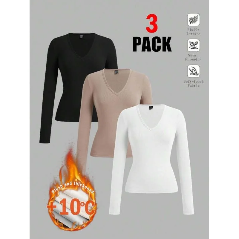 Simple Knitted Base Shirt V Neck Slim Fit Women's plus Size Inner Wear No Brand Registered Trademark Other Style Winter Long ...
Simple Knitted Base Shirt V Neck Slim Fit Women's plus Size Inner Wear No Brand Registered Trademark Other Style Winter Long ...