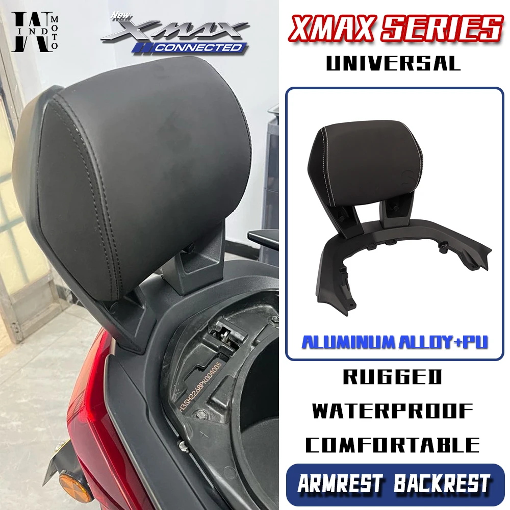 Backrest for XMAX300 Aluminum alloy+PU Refit backrest Passenger back backrest Non-destructive installation
Backrest for XMAX300 Aluminum alloy+PU Refit backrest Passenger back backrest Non-destructive installation
