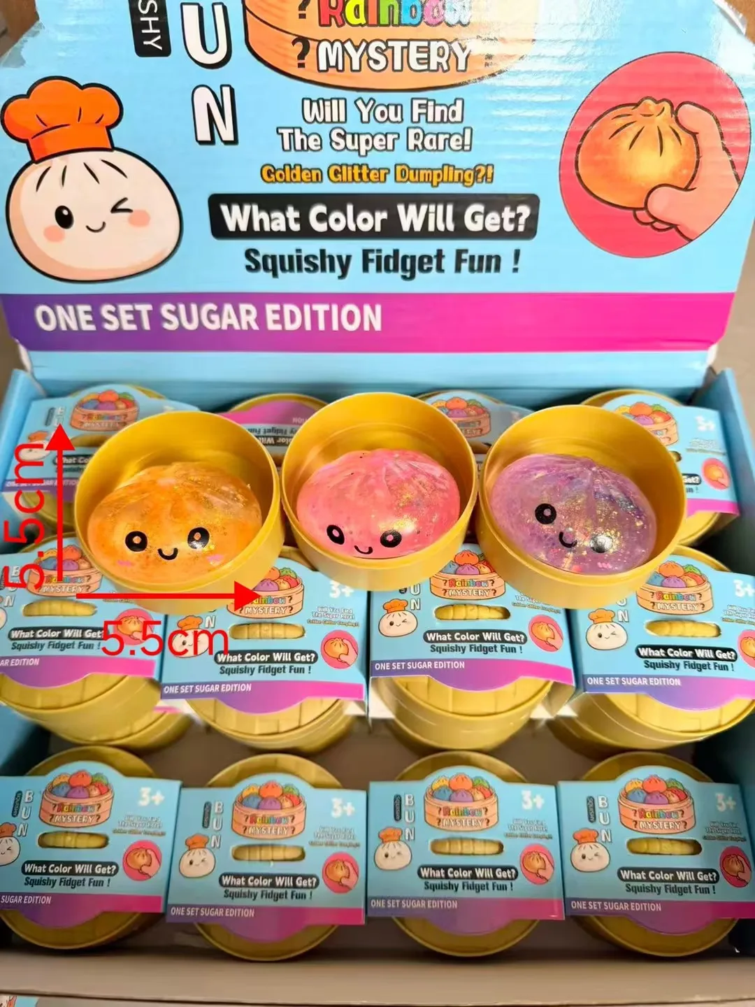 New model Mini Glitter Dumpling Squishy with Box Dumplings Sensory Squeeze Toy for Stress Relief Random Color
New model Mini Glitter Dumpling Squishy with Box Dumplings Sensory Squeeze Toy for Stress Relief Random Color