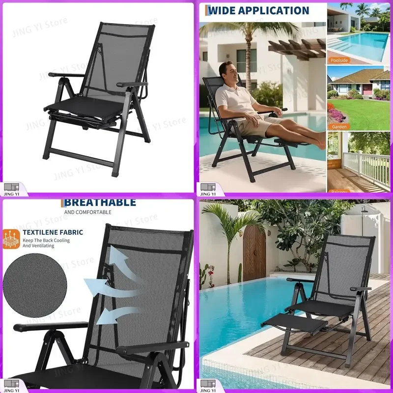 10-Position Adjustable Outdoor Folding Chaise Lounge Chair Recliner with Retractable Footrest High Back Relaxation Chair for
10-Position Adjustable Outdoor Folding Chaise Lounge Chair Recliner with Retractable Footrest High Back Relaxation Chair for
