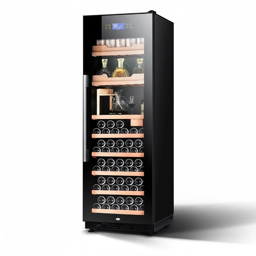 Dual Zone Wine Cooler, 338L 304 Stainless Steel Compressor Wine Fridge, Touch Screen, Freestanding Beverage Refrigerator
Dual Zone Wine Cooler, 338L 304 Stainless Steel Compressor Wine Fridge, Touch Screen, Freestanding Beverage Refrigerator