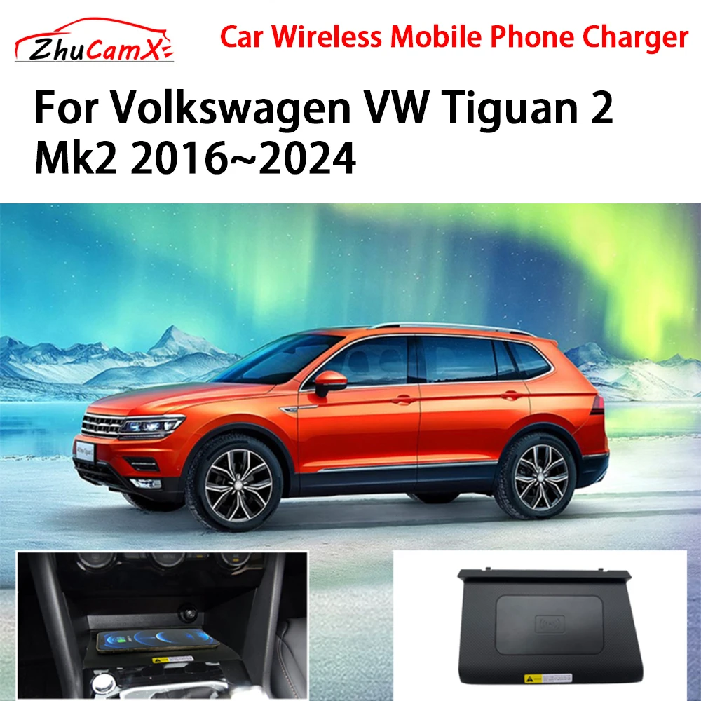 Car Wireless Mobile Phone Charger Center Console Storage QI 18W iPhone fast charge for Volkswagen VW Tiguan 2 Mk2 2016–2024
Car Wireless Mobile Phone Charger Center Console Storage QI 18W iPhone fast charge for Volkswagen VW Tiguan 2 Mk2 2016–2024