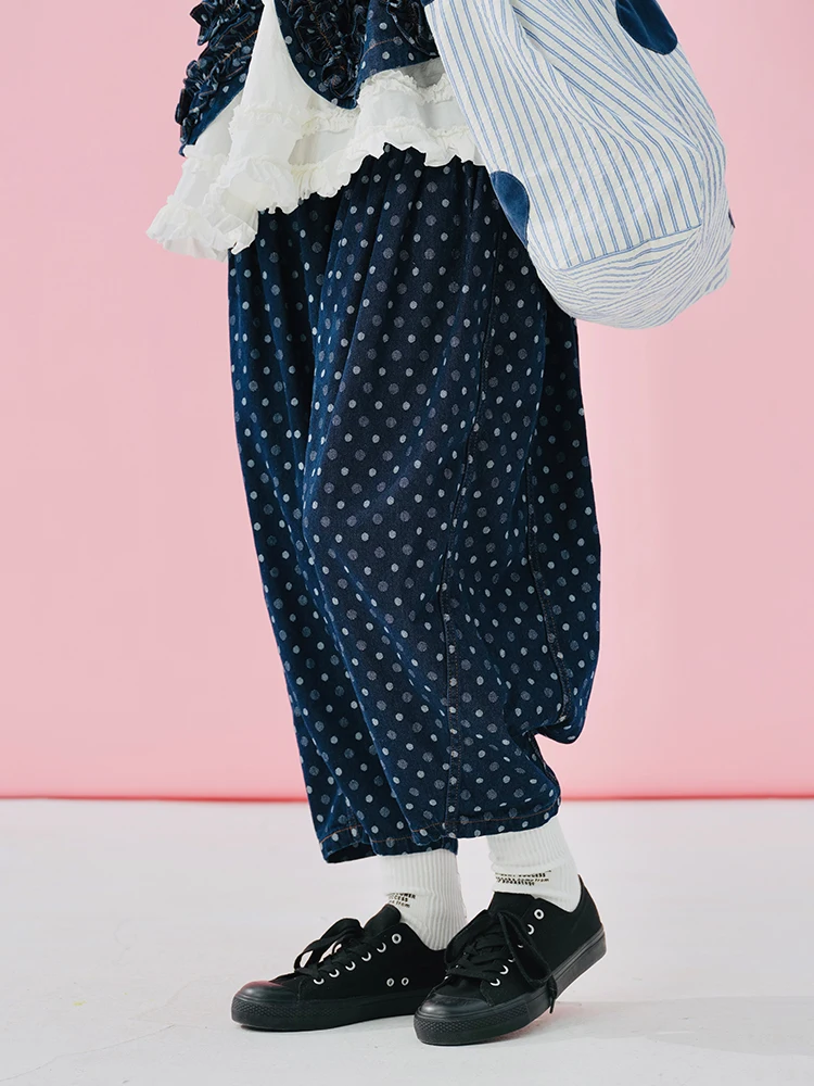 2025 Summer Women's Polka Dot Harem Pants Navy High Waist Relaxed Fit Retro Casual Daily Outfits Streetwear 244980
2025 Summer Women's Polka Dot Harem Pants Navy High Waist Relaxed Fit Retro Casual Daily Outfits Streetwear 244980
