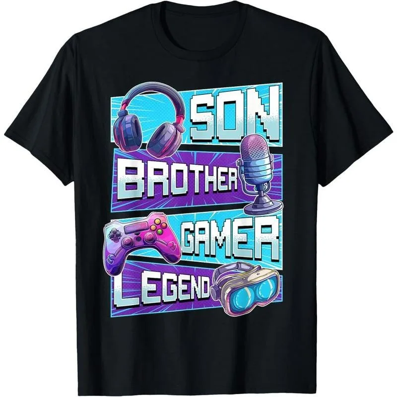 Gamer Boy T-Shirt Son Brother Legend Gift Tee for Boys Birthday Youth Gaming Shirt with Headphones VR Controller Design
Gamer Boy T-Shirt Son Brother Legend Gift Tee for Boys Birthday Youth Gaming Shirt with Headphones VR Controller Design