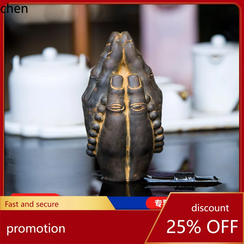 H1 New Chinese Zen-style Buddha Hand Ornament for Study Room and Home Desktop, Antique-Style Decorative Item with a Vintage Look
H1 New Chinese Zen-style Buddha Hand Ornament for Study Room and Home Desktop, Antique-Style Decorative Item with a Vintage Look
