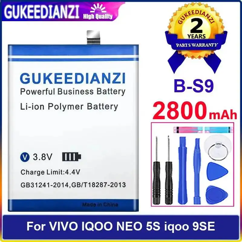 B-S9 2800Mah Mobile Phone Battery Safe For Vivo Iqoo Neo 5S 9SE
B-S9 2800Mah Mobile Phone Battery Safe For Vivo Iqoo Neo 5S 9SE