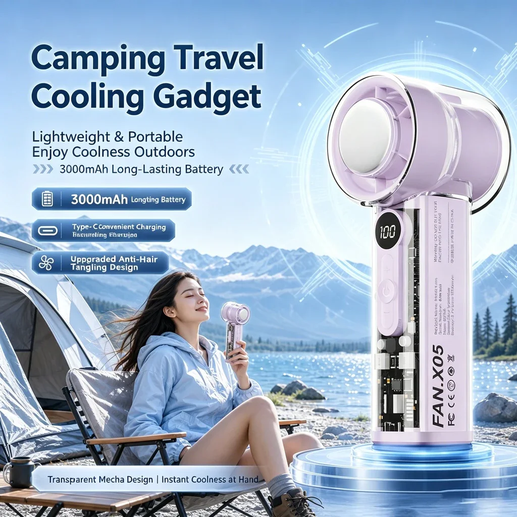 Women's Portable High Speed Cooling Handheld Fan 3000mAh Rechargeable 100 Wind Speeds Adjustable Mini Foldable CoolAir Turbo Fan
Women's Portable High Speed Cooling Handheld Fan 3000mAh Rechargeable 100 Wind Speeds Adjustable Mini Foldable CoolAir Turbo Fan