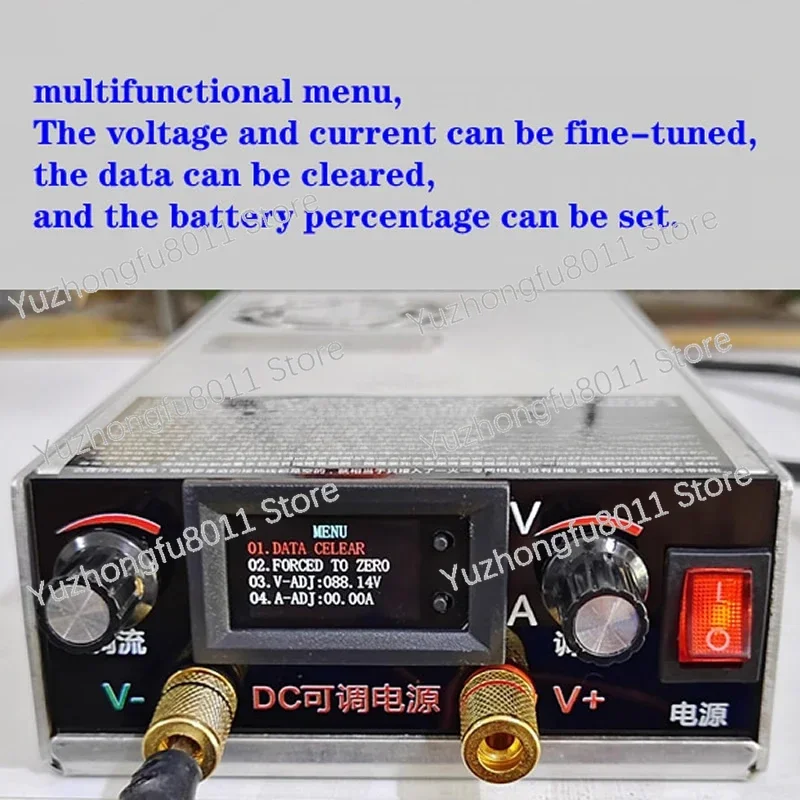 350W 0-96V 0. 8-9A Lithium Battery Charger, Multifunctional Color Screen Display, Home Appliance Repair, Battery Activation.
350W 0-96V 0. 8-9A Lithium Battery Charger, Multifunctional Color Screen Display, Home Appliance Repair, Battery Activation.