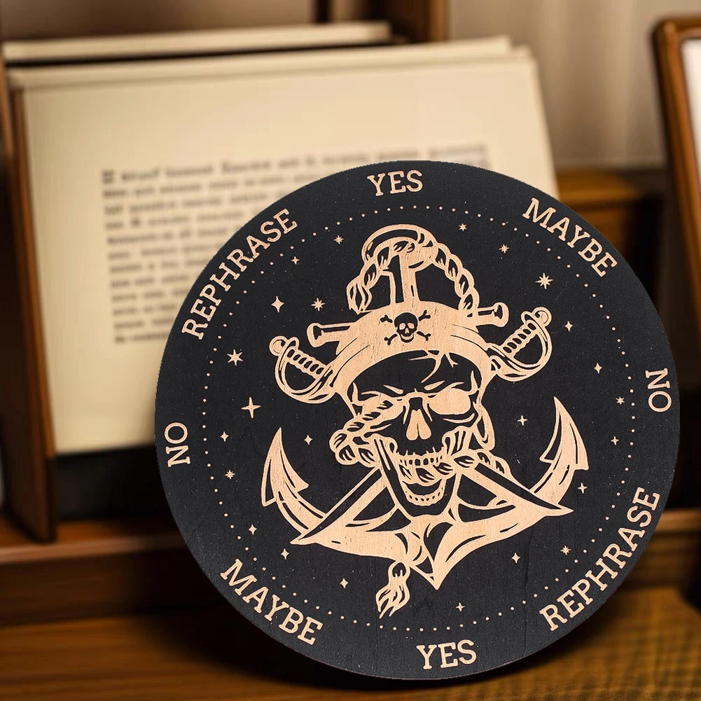 15cm Pirate Skull Tarot Message Board Wooden Ornamental Energy Cards Meditation Board Coasters Office Accessories Home Decor
15cm Pirate Skull Tarot Message Board Wooden Ornamental Energy Cards Meditation Board Coasters Office Accessories Home Decor