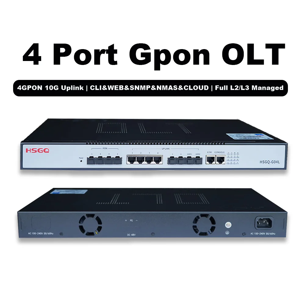 OLT Gpon HSGQ-G04L Fiber Optic Equipment 1U 19 Inch Dual Power Fiber Optic Tool 4 Port Gpon OLT Optical for FTTH Access
OLT Gpon HSGQ-G04L Fiber Optic Equipment 1U 19 Inch Dual Power Fiber Optic Tool 4 Port Gpon OLT Optical for FTTH Access