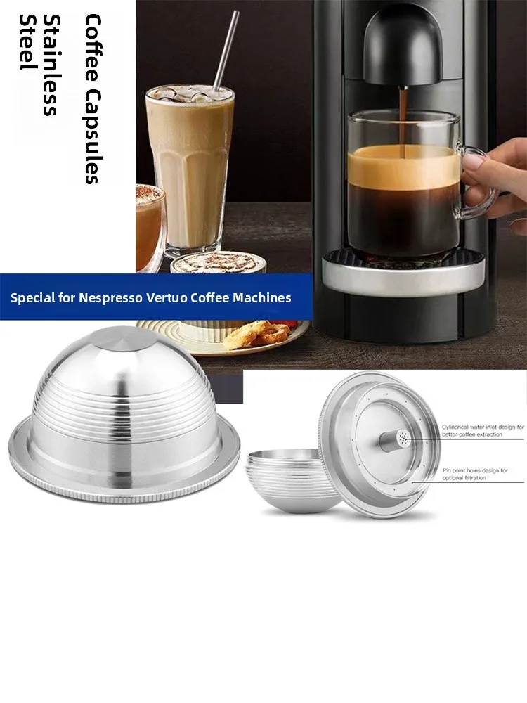 Сменная кофейная капсула Vertuo из нержавеющей стали, перерабатываемый аккумулятор для кофе, прочный инструмент для заваривания кофе
Сменная кофейная капсула Vertuo из нержавеющей стали, перерабатываемый аккумулятор для кофе, прочный инструмент для заваривания кофе