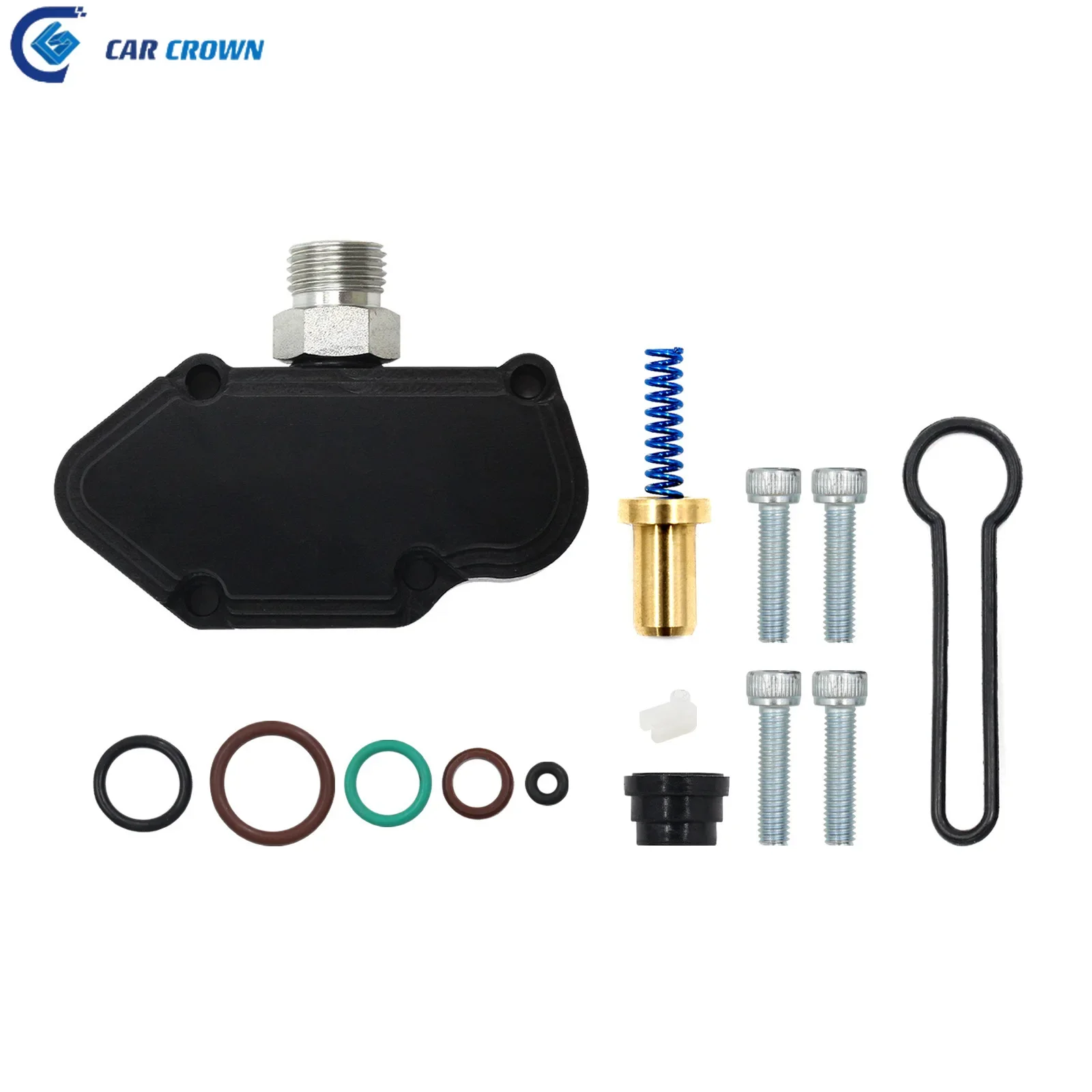 Car Crown Pressure Regulator Valves Cap Billet Aluminum Diesels Spring with Spring Housing for 6.0 Powerstroke 2003-2007
Car Crown Pressure Regulator Valves Cap Billet Aluminum Diesels Spring with Spring Housing for 6.0 Powerstroke 2003-2007