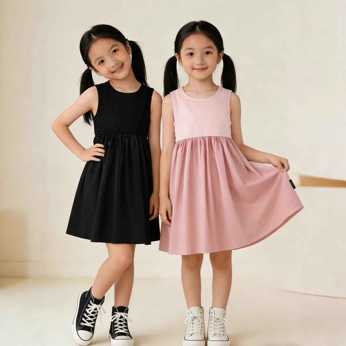 Girls' 2026 Summer Dress, Refreshing Korean Knitted Splicing Tank Top Skirt, Summer Skirt
Girls' 2026 Summer Dress, Refreshing Korean Knitted Splicing Tank Top Skirt, Summer Skirt