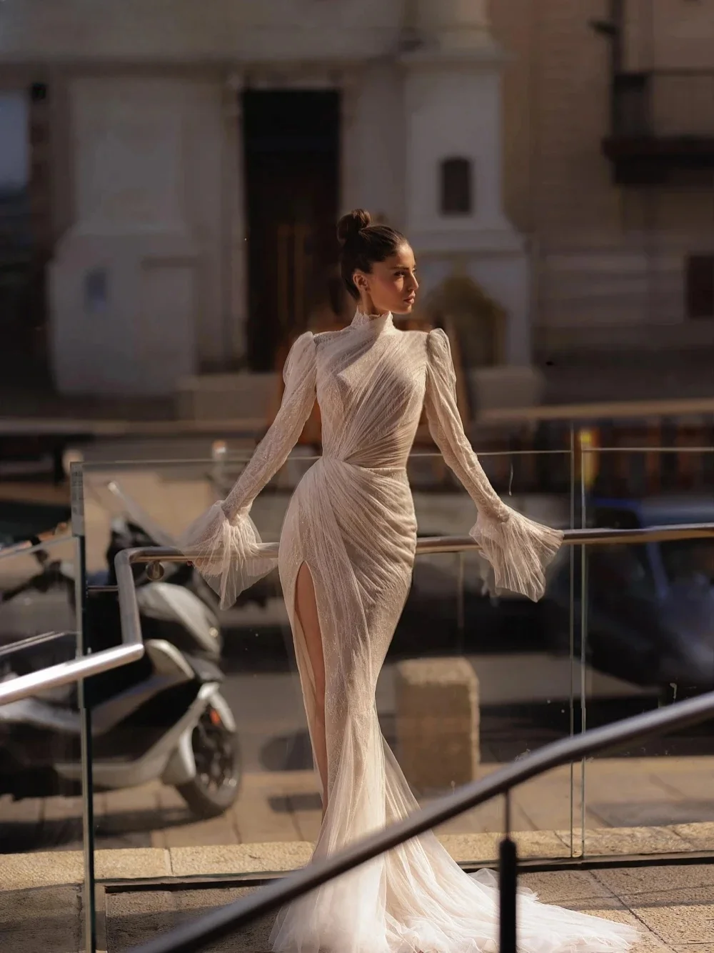 OL Романтические свадебные платья с высоким воротом и кружевными аппликациями для невесты, свадебное платье русалки длиной до пола, индивидуальное платье Vestido De Novia
OL Романтические свадебные платья с высоким воротом и кружевными аппликациями для невесты, свадебное платье русалки длиной до пола, индивидуальное платье Vestido De Novia